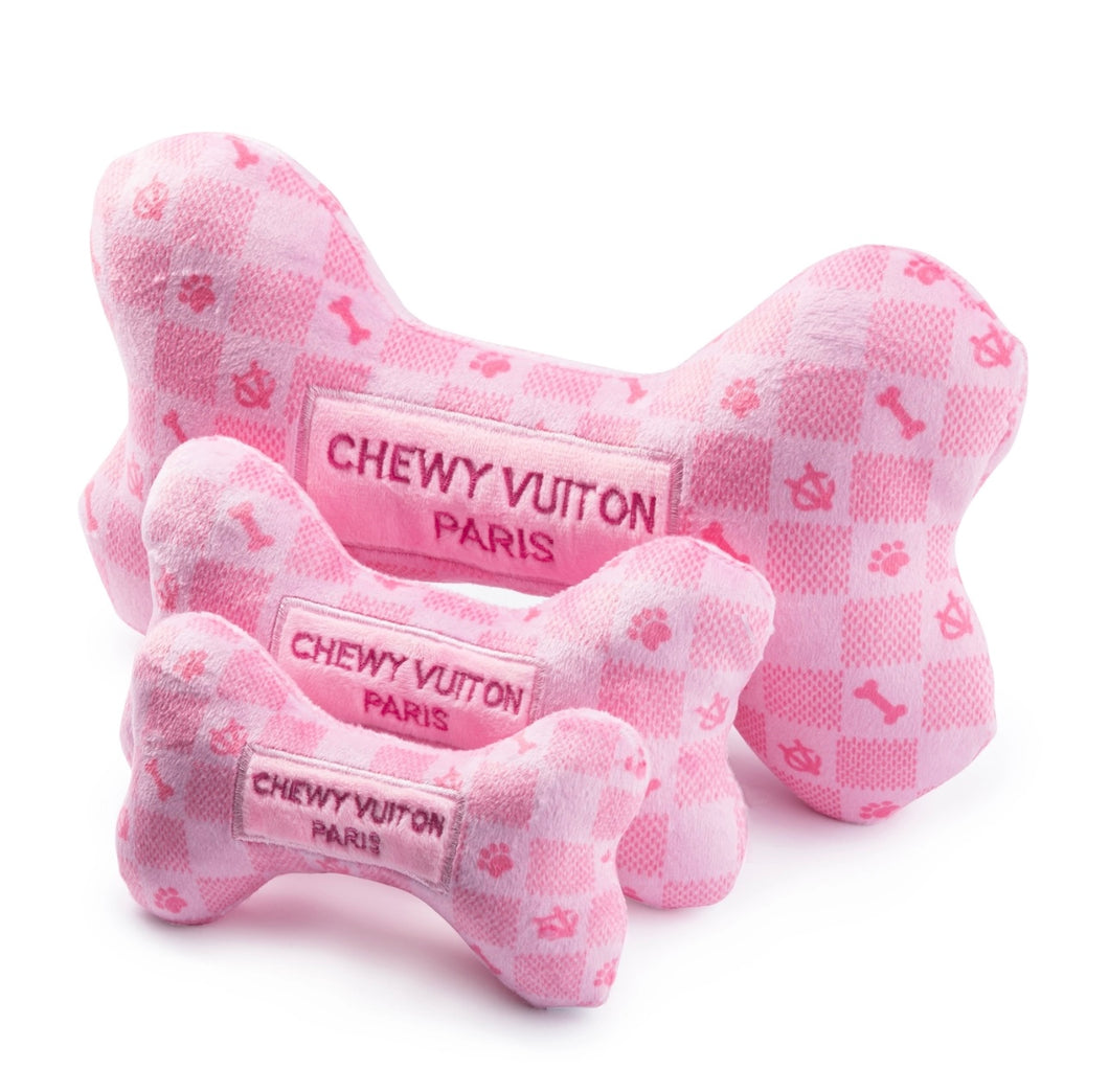 Pink Checker Chewy Vuiton Bone