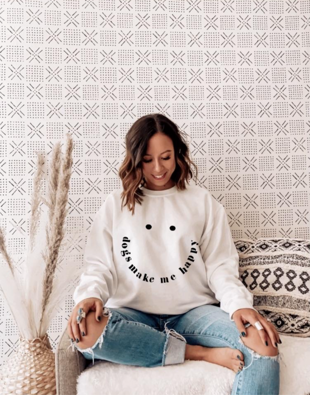 Dogs Make Me Happy Sweatshirt